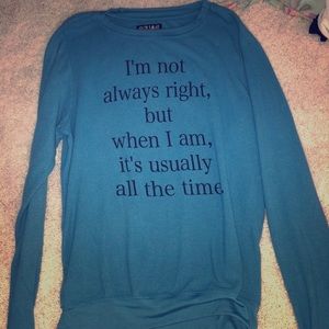 God save LA baggy blue sweater